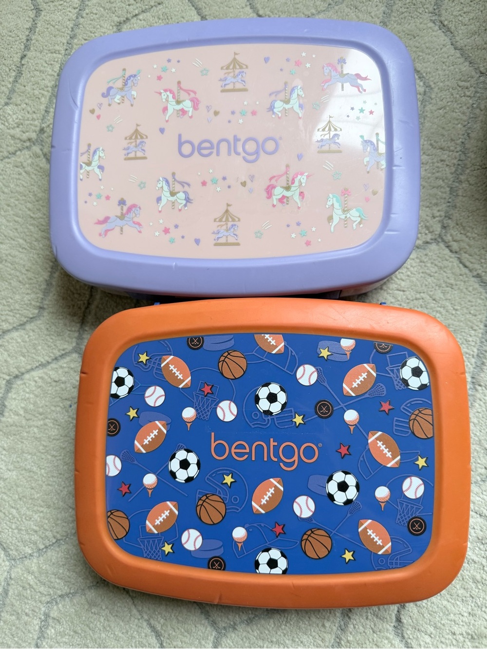 Bentgo Kids Lunchbox Set — Unicorn & Sports Fun Prints